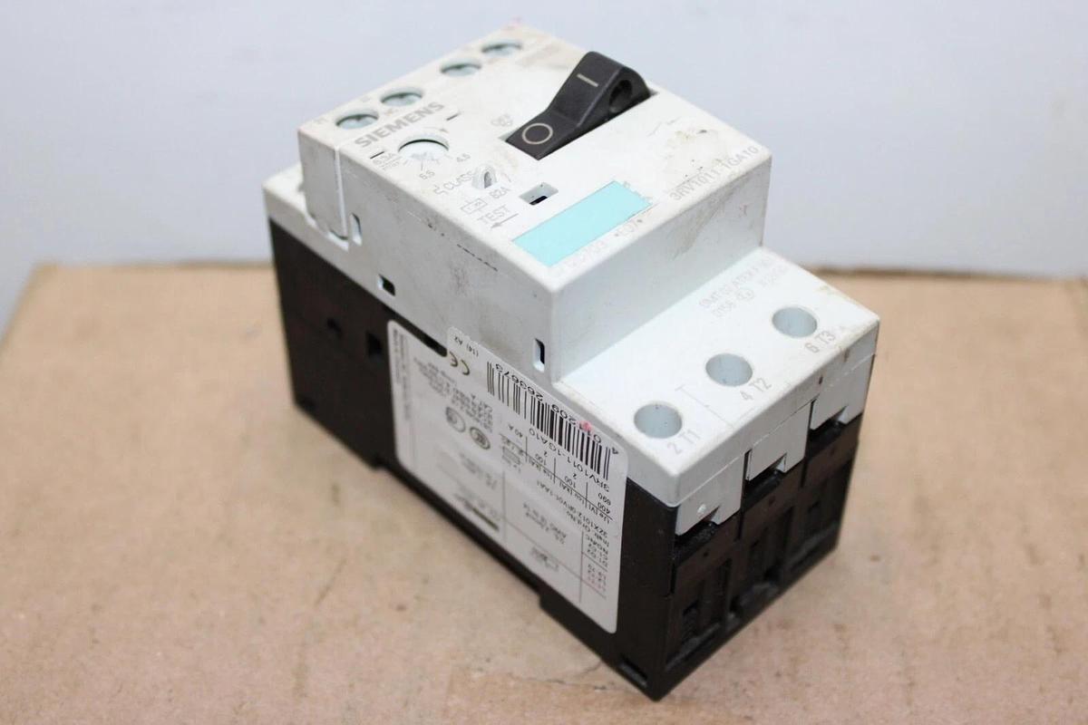 Used SIEMENS MANUAL MOTOR STARTER 3RV1011-1GA10 600 VAC 6.3 AMP 5HP **WARRANTY**