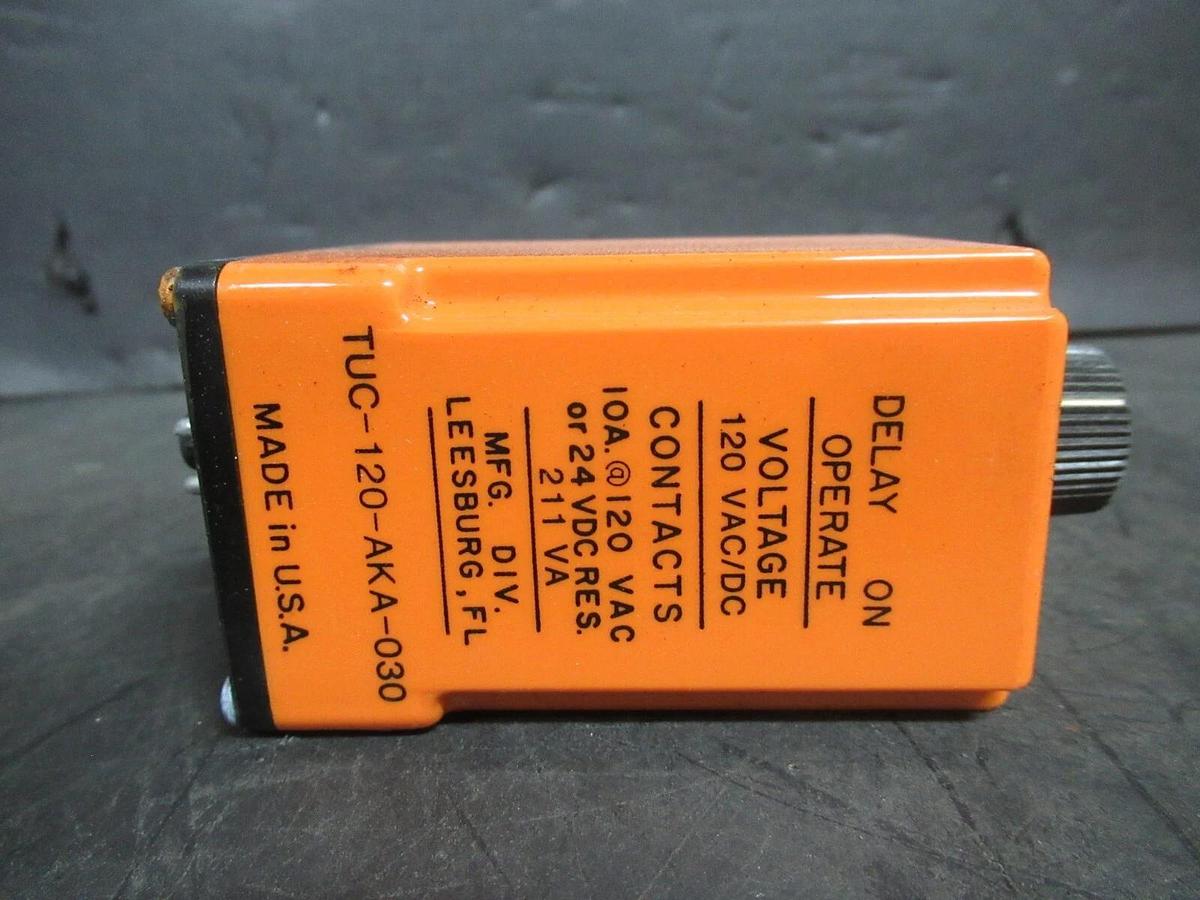 NIB ATC TIME DELAY RELAY TUC-120-AKA-030 0-30 SECOND 120 VAC/DC 10 AMP @ 250 VAC