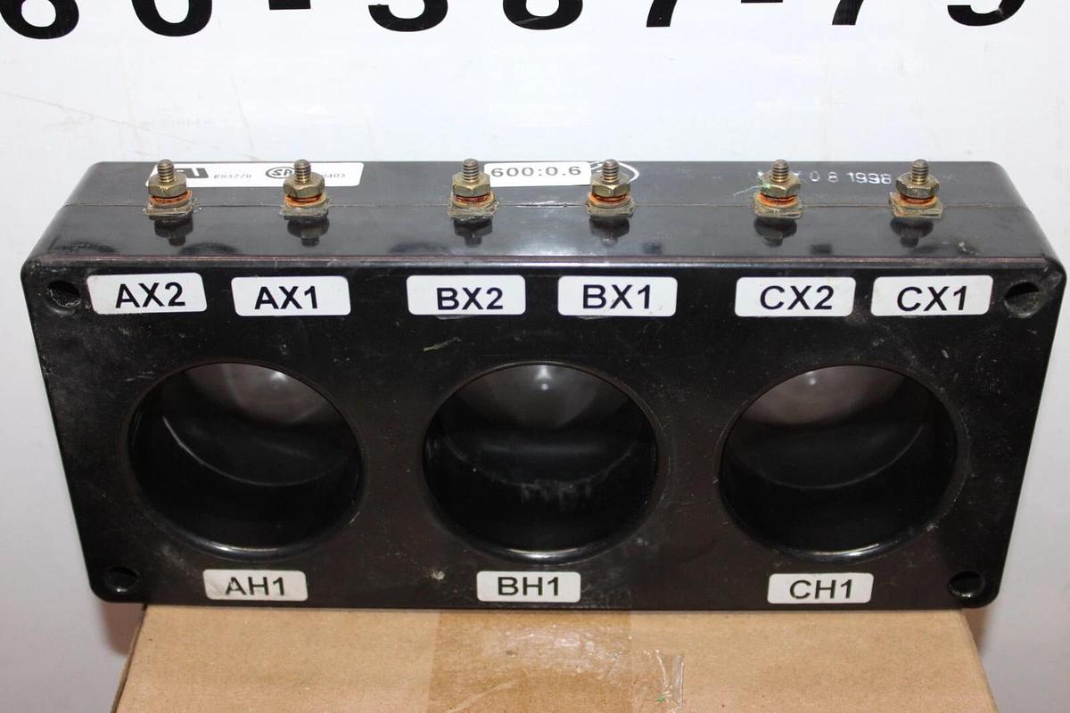 INSTRUMENT TRANSFORMERS 3P85-601-0.6 CURRENT TRANSFORMER CT 600:0.6 A 50-400 HZ
