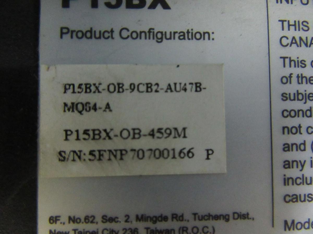 Used GVISION P15BX LCD TOUCHSCREEN MONITOR 12 VDC 3 AMP W/ SWINGING ARM **WARRANTY**