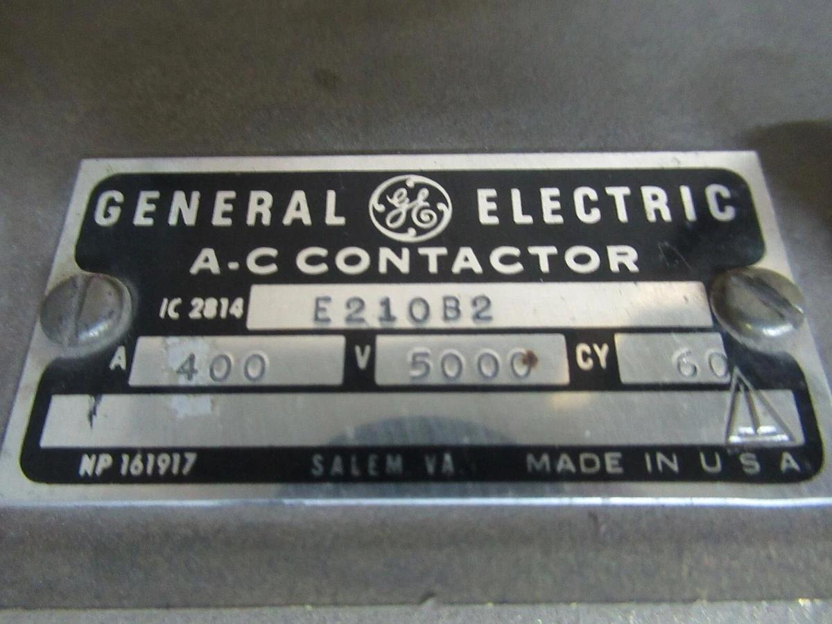 Used GENERAL ELECTRIC VACUUM CONTACTOR IC2814-E210B2 400 AMP 5000 VOLT **WARRANTY**