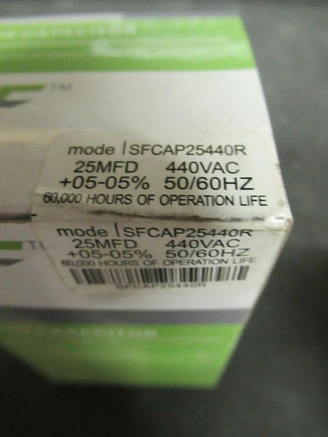 Used (1) SF CAPACITOR HCKY250R440318Z6 25 MFD 440 VAC 60 HZ **NEW IN BOX!**