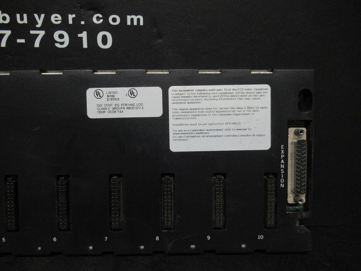 Used GE FANUC PROGRAMMABLE 10 SLOT BASE IC693CHS391G **WARRANTY INCLUDED**