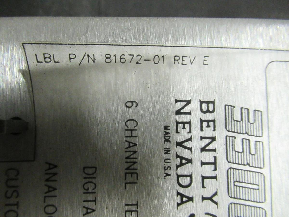 Used BENTLY NEVADA 6 CHANNEL TEMP. MONITOR 81672-01 REV. E 3300/35-02-02-00-00-00