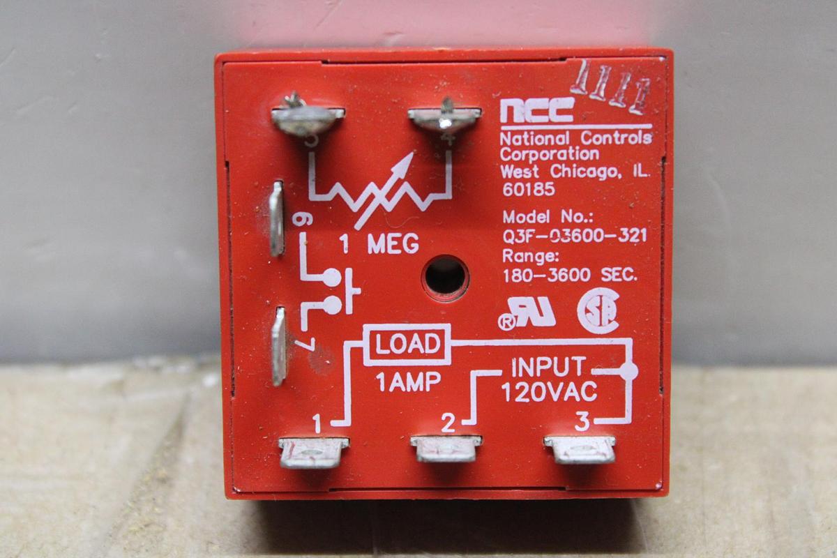Used NCC UNDERVOLTAGE DETECTOR VNC-120AZ-341 120/240 VAC 8 AMP 1/3 HP
