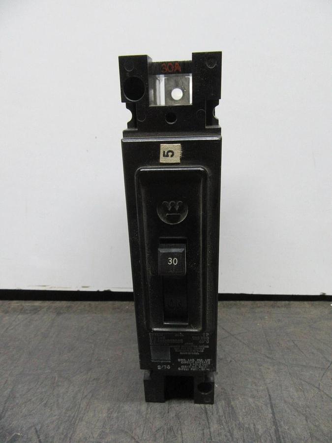 Used WESTINGHOUSE SINGLE POLE CIRCUIT BREAKER EB1030 30 AMP 120 VAC **WARRANTY**