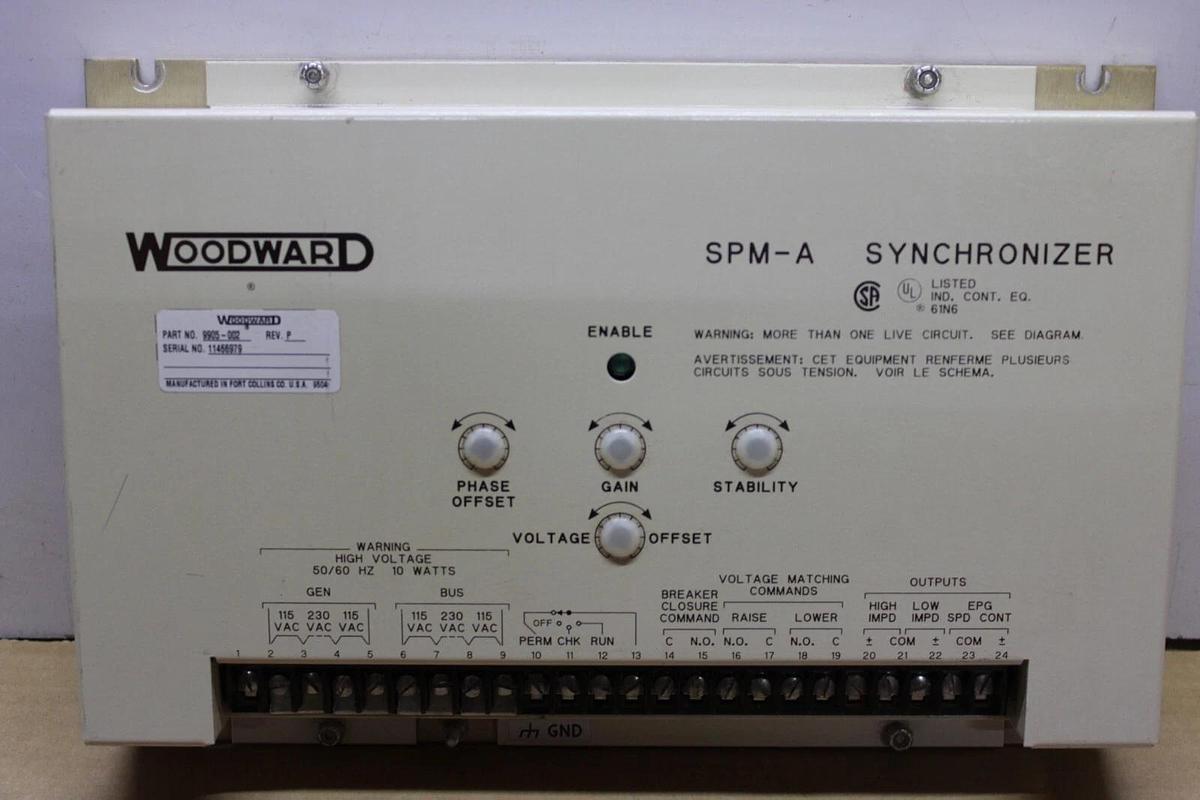 Used WOODWARD SPM-A SYNCHRONISER 9905-002 REV. P 240 VAC 10 WATT **WARRANTY**