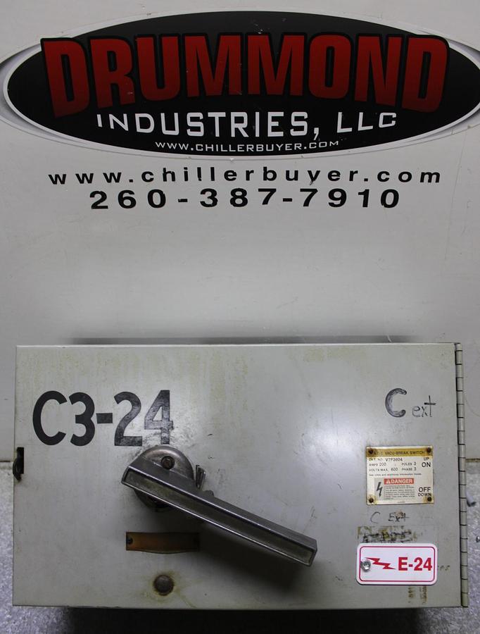 Used ITE TWIN VACU-BREAK FUSIBLE PANELBOARD SWITCH V7E3622 600V 60A