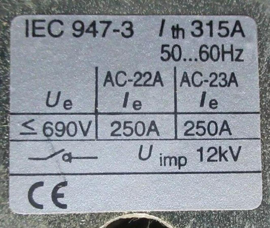 Used ABB SAFETY DISCONNECT SWITCH OETL-NF200A 600 VAC 200 HP 3-PHASE **WARRANTY**