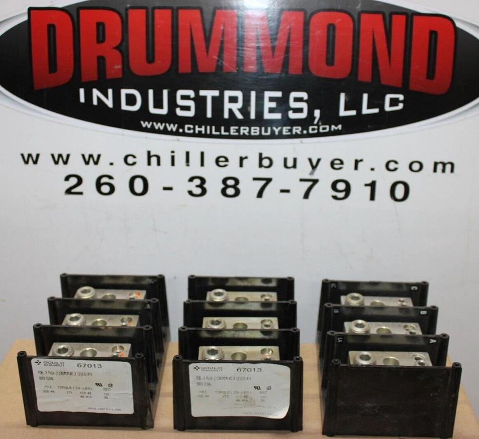 Used LOT OF 3 GOULD SHAWMUT TERMINATION LUG 67013 PDB 3-POLE 600 VOLT **WARRANTY**