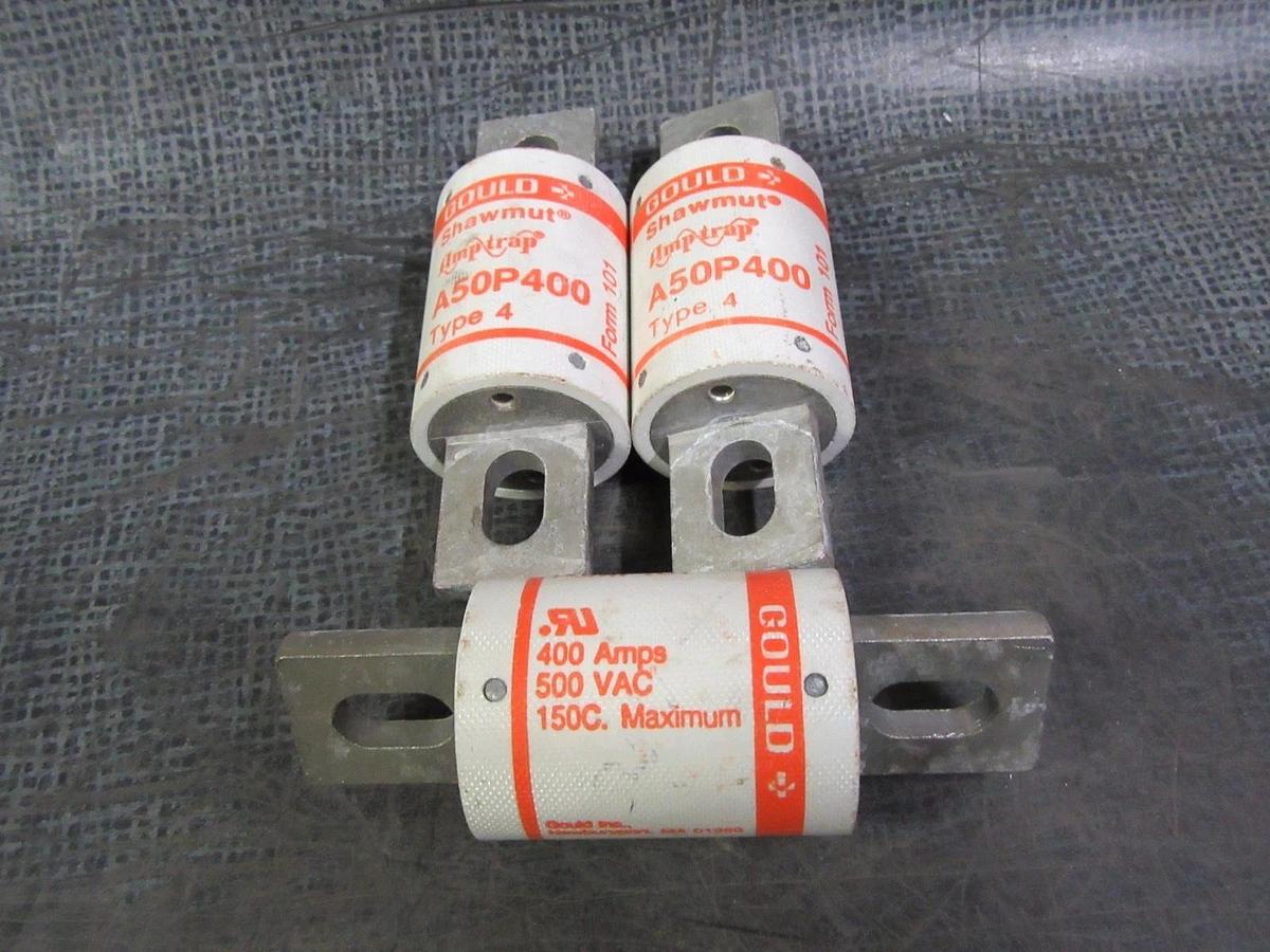 Used (1) 400 AMP A50P400 GOULD SHAWMUT AMPTRAP FUSE 400 AMP 500 VAC TYPE 4 FORM 101