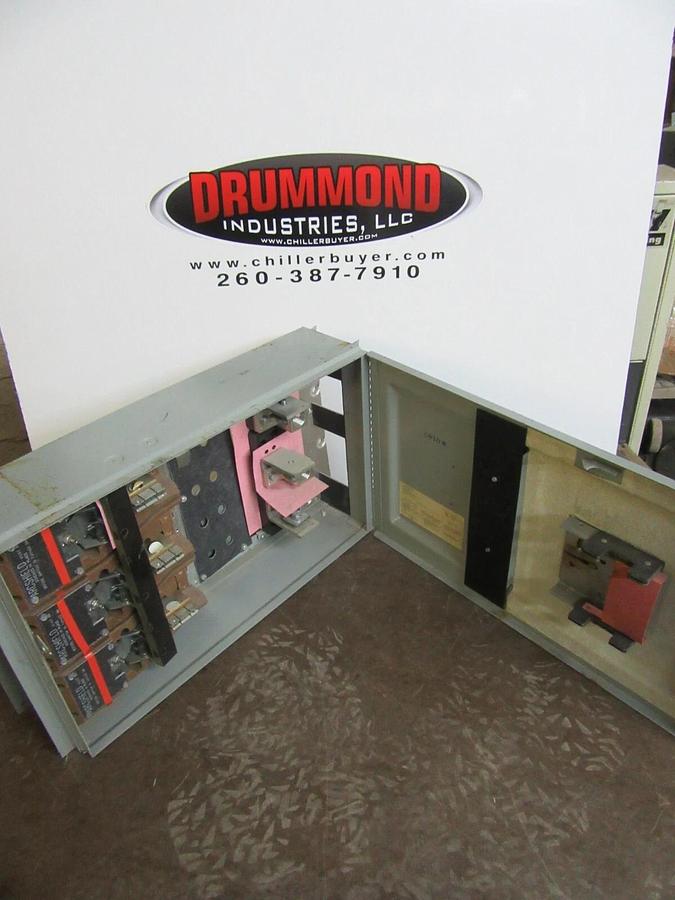 Used GE QMR PANELBOARD FUSIBLE DISCONNECT QMR365R 400 AMP 600 VAC 350 HP 3-PHASE