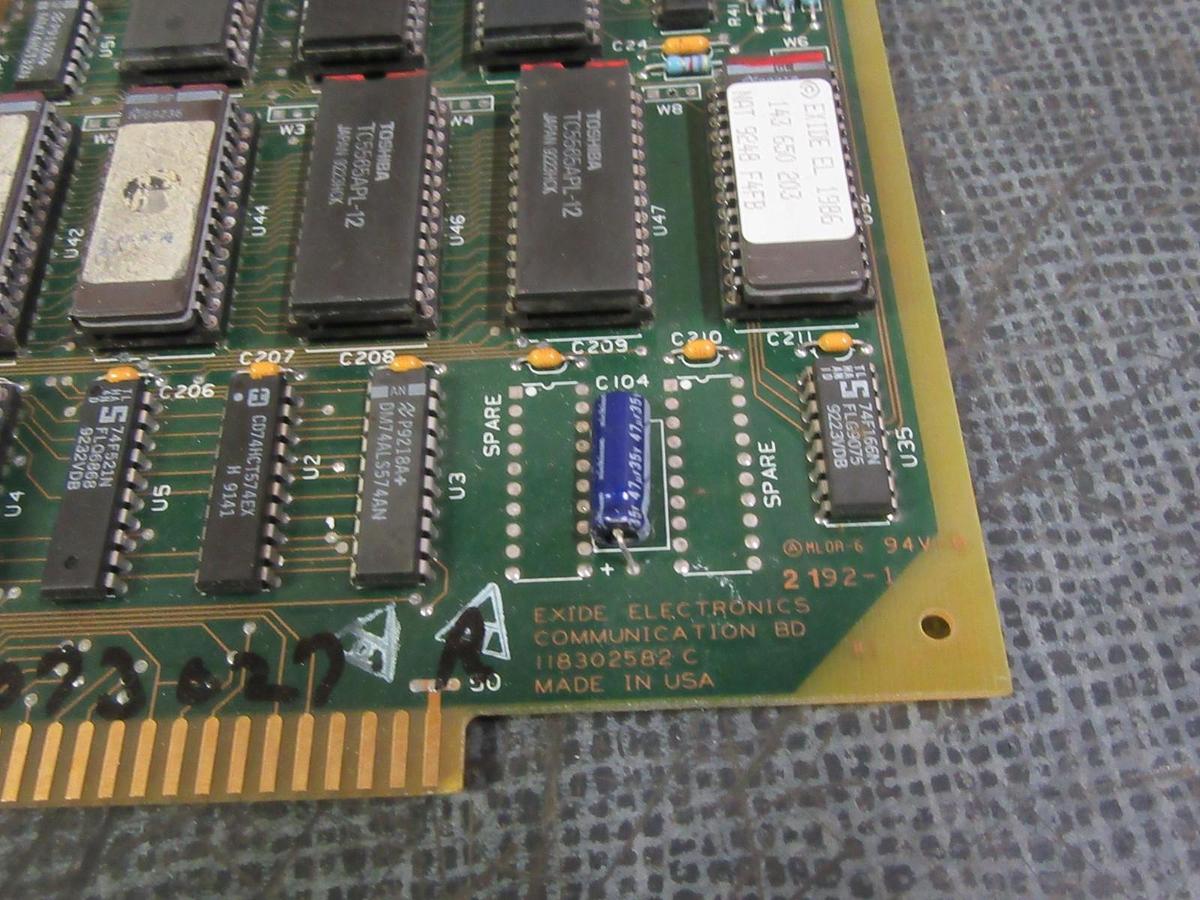 Used EXIDE COMMUNICATION BD CIRCUIT BOARD 118302582 REV C S/D 110071521 A/D 110073593