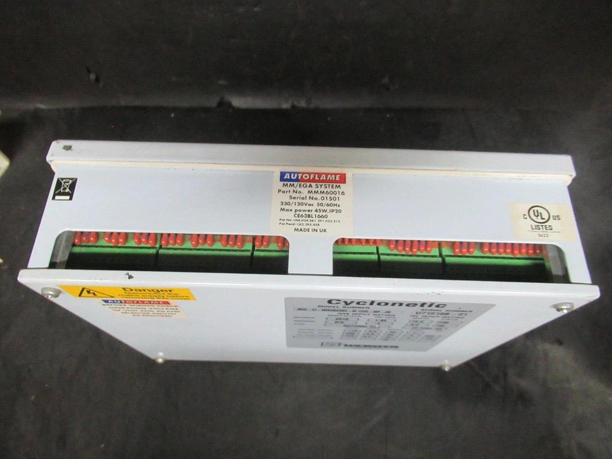 Used AUTOFLAME MM/EGA SYSTEM MM60016 MK. 6 230 VAC 45 W COMBUSTION MANAGEMENT SYSTEM