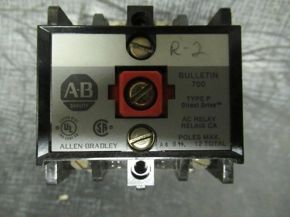 Used ALLEN BRADLEY TYPE P AC RELAY 700-P200A1 600 VAC 10 AMP **WARRANTY INCLUDED**