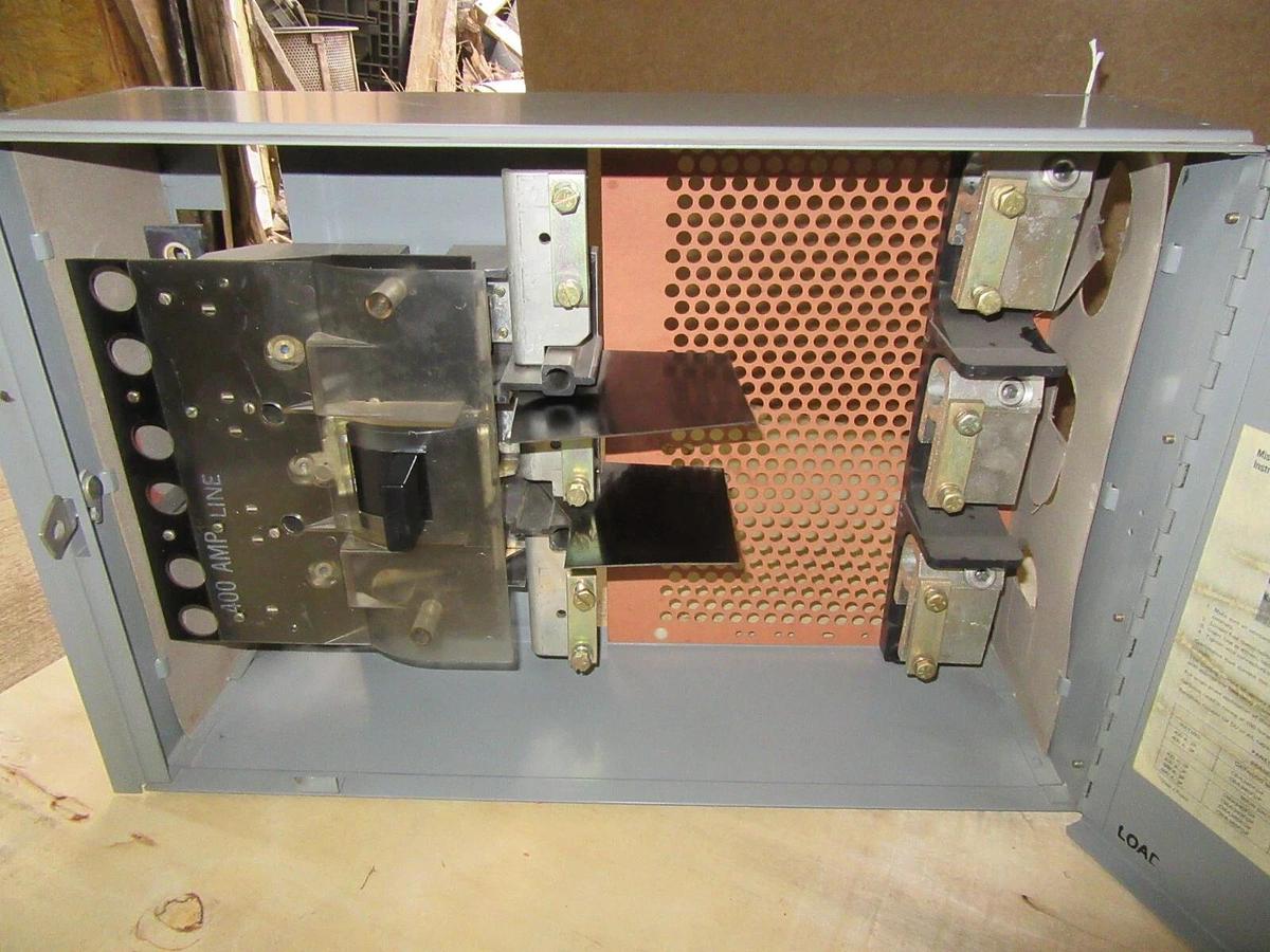Used WETINGHOUSE FUSE PANELBOARD SWITCH FDP-365R 400 AMP 600 VAC 350 HP 3-POLE