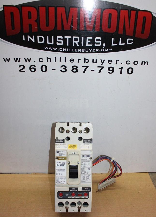 Used EATON DC CIRCUIT BREAKER HJDDC3250F 250 AMP 3-POLE 600 VDC W/ 225 AMP TRIP