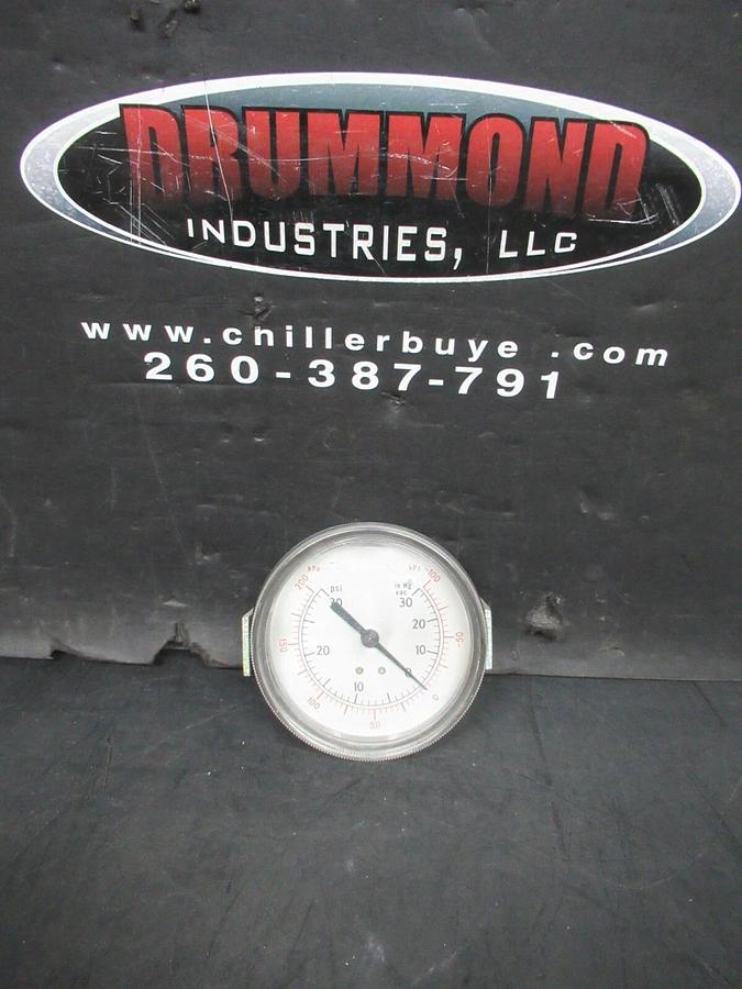 Used US AIR PRESSURE GAUGE AX14010369-01 200 kPA / 30 PSI **WARRANTY INCLUDED**