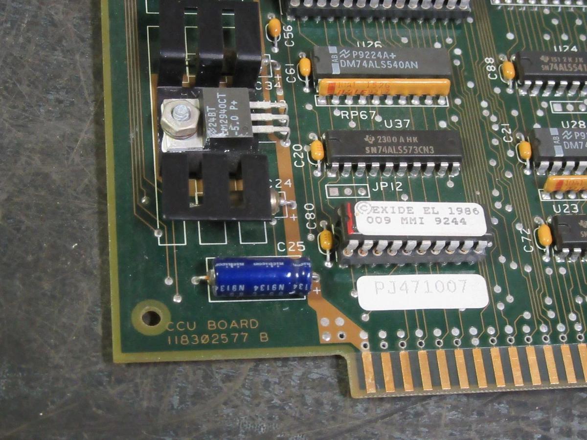 Used EXIDE CCU CIRCUIT BOARD CARD 118302577-B 110071516 **WARRANTY INCLUDED**