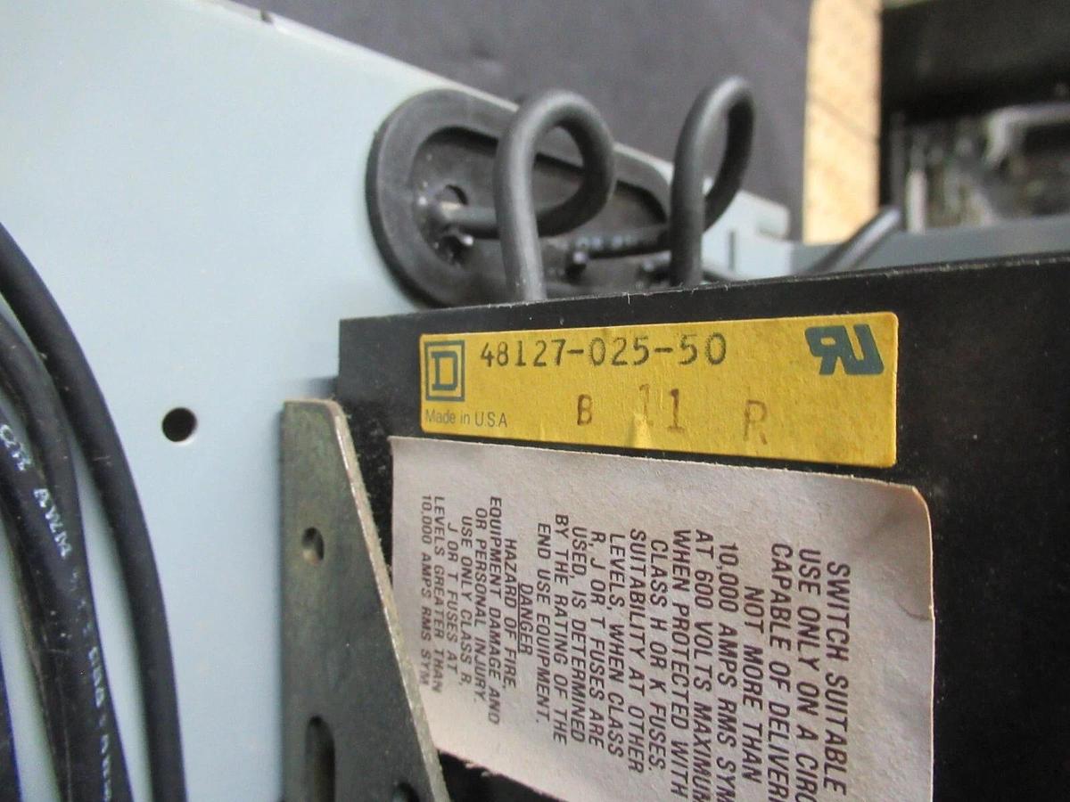 Used SQUARE D MCC MOTOR CONTROL STARTER 12" MODEL 4 W/ 8536SCO3 STARTER NEMA 1 10 HP