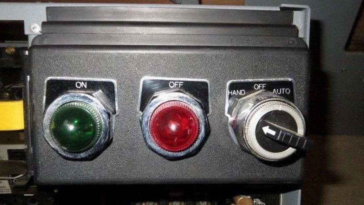 Used SQUARE D 12" MCC BUCKET 480 VAC W/ 15 AMP FHP BREAKER & NEMA SIZE 1 STARTER