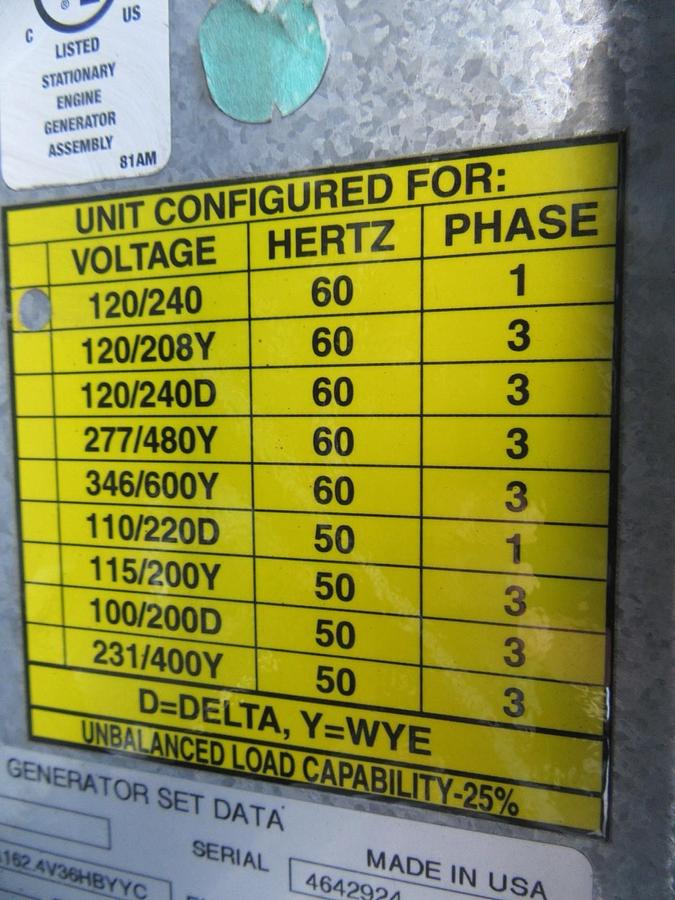 Used 35 KW 30KW GENERATOR GENERAC NAT. GAS LP PROPANE 120/240V 1 PH 403 HRS VIDEO