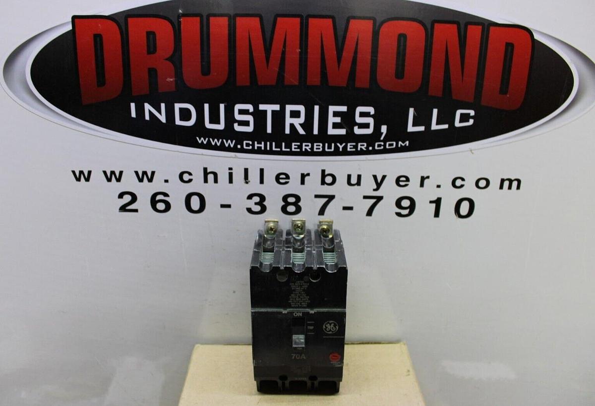 Used GE HACR TEY CIRCUIT BREAKER E11592 70 AMP 3-POLE 480/277 VAC **WARRANTY**