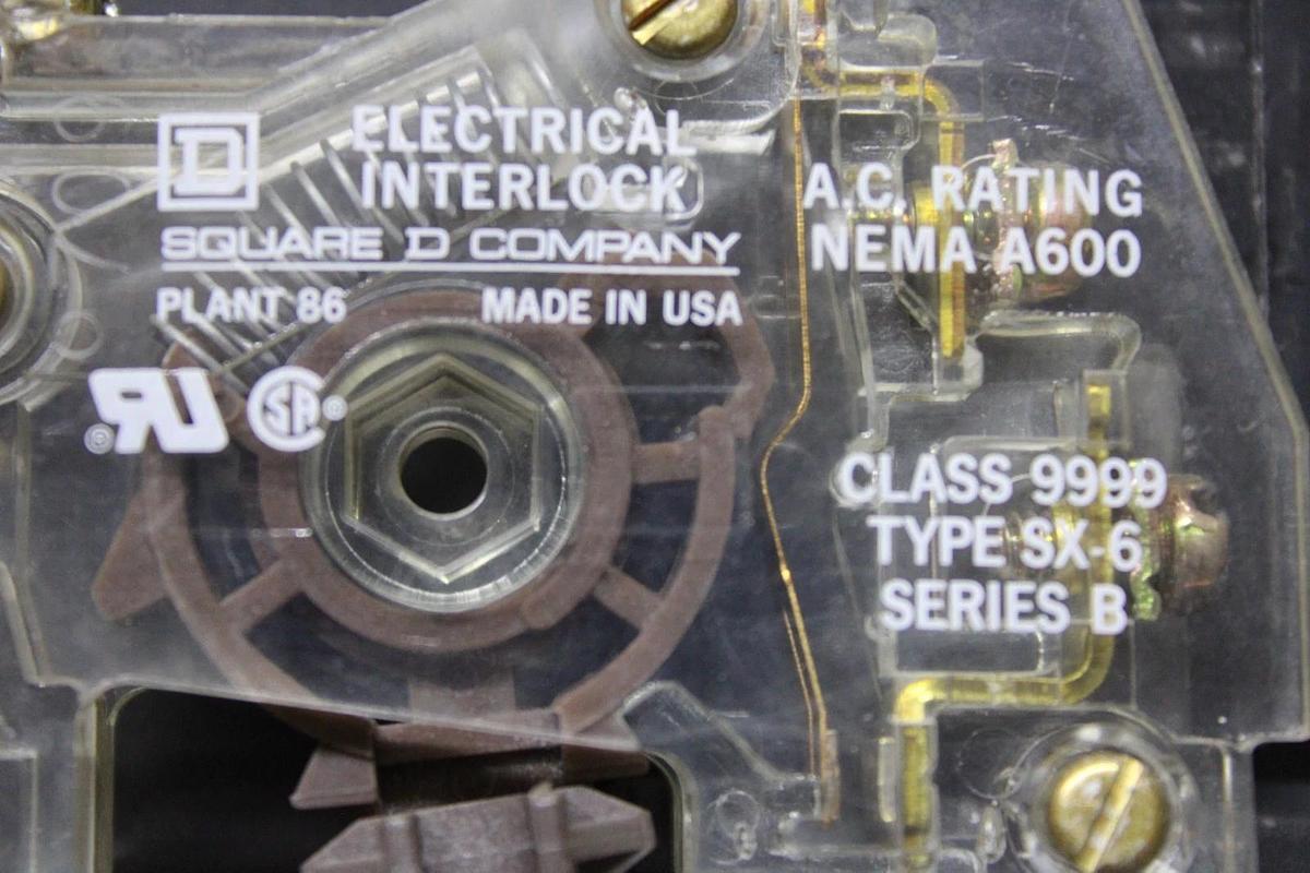 Used SQUARE D CONTACTOR 8502SF01 NEMA SIZE 4 600 VAC 2-POLE COIL: 120V
