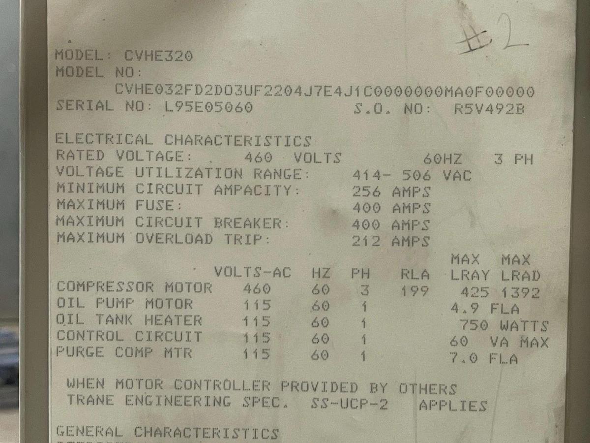 Used TRANE RETROFIT TRACER ADAPTIVIEW CHILLER CONTROL CVHE320 W/ TOUCHSCREEN DISPLAY