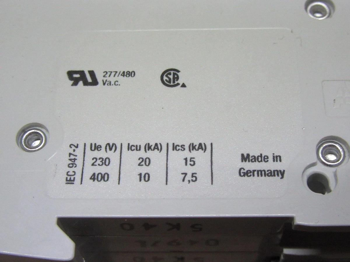 Used LOT OF 3 ABB S203-K40A 400 VOLT 40 AMP 3-POLE **WARRANTY INCLUDED**