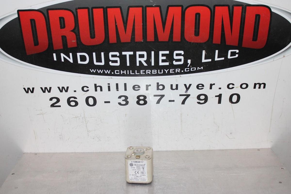 Used BUSSMANN SQUARE BODY FUSE 170M3417 690/700 VAC 315 AMP **WARRANTY**