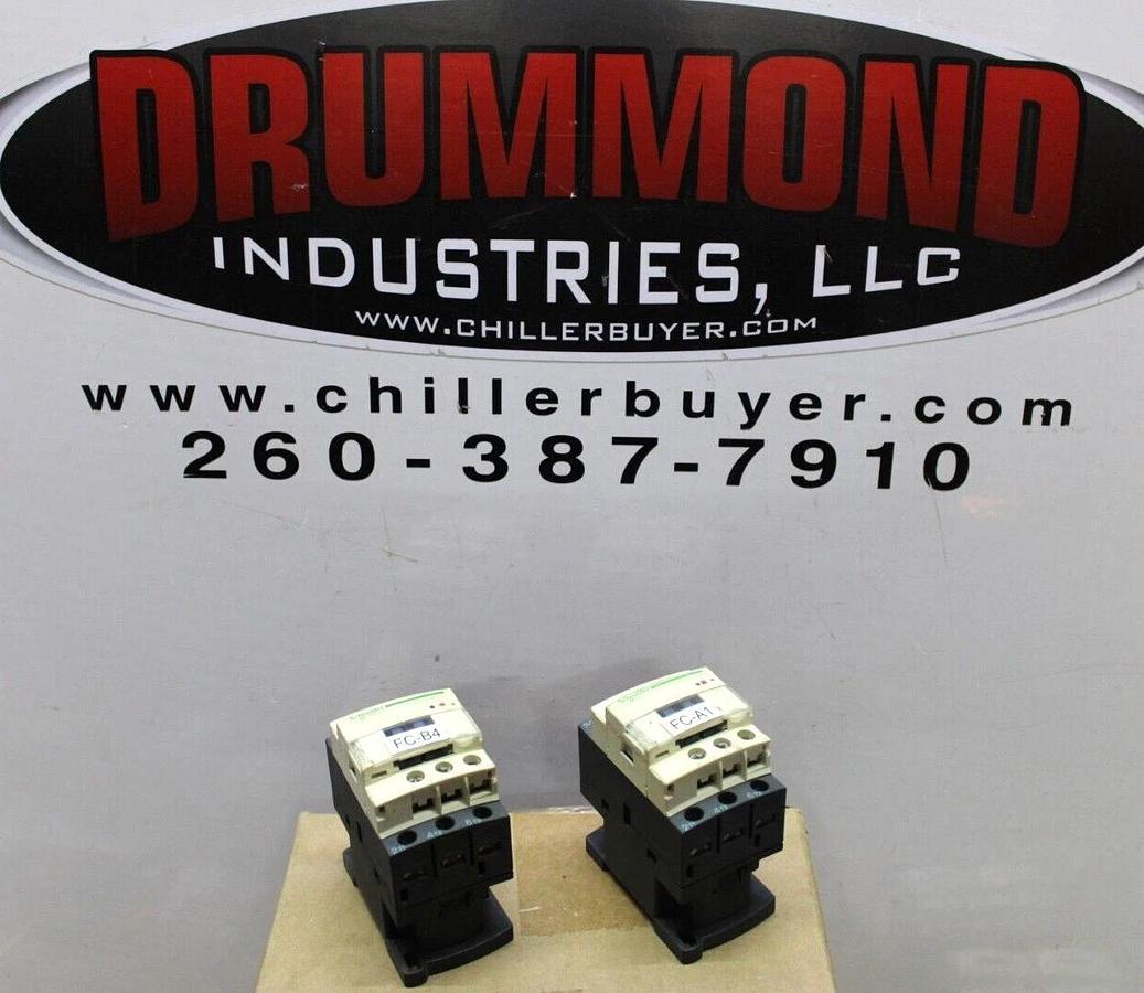 Used LOT OF 2 SCHNEIDER CONTACTOR LC1D12 25 AMP 600 VAC 10 HP COIL: 120 VOLT
