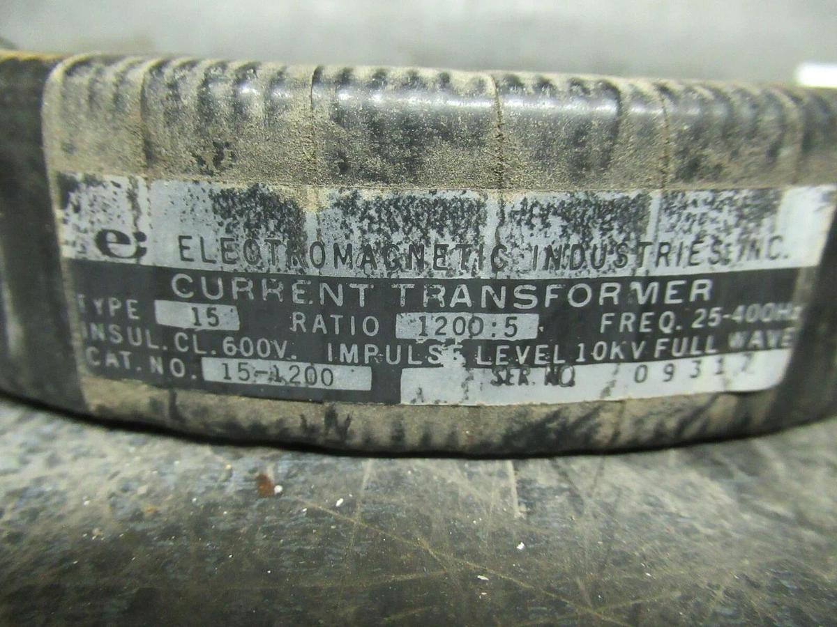 Used ELECTROMAGNETIC INDUSTRIES CT 15-1200 1200:5 25-400 HZ **WARRANTY INCLUDED**