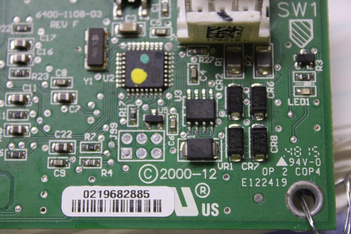Used TRANE DUAL ANALOG I/O CIRCUIT BOARD 6400-1108-03 REV. F X13650731070 REV. J