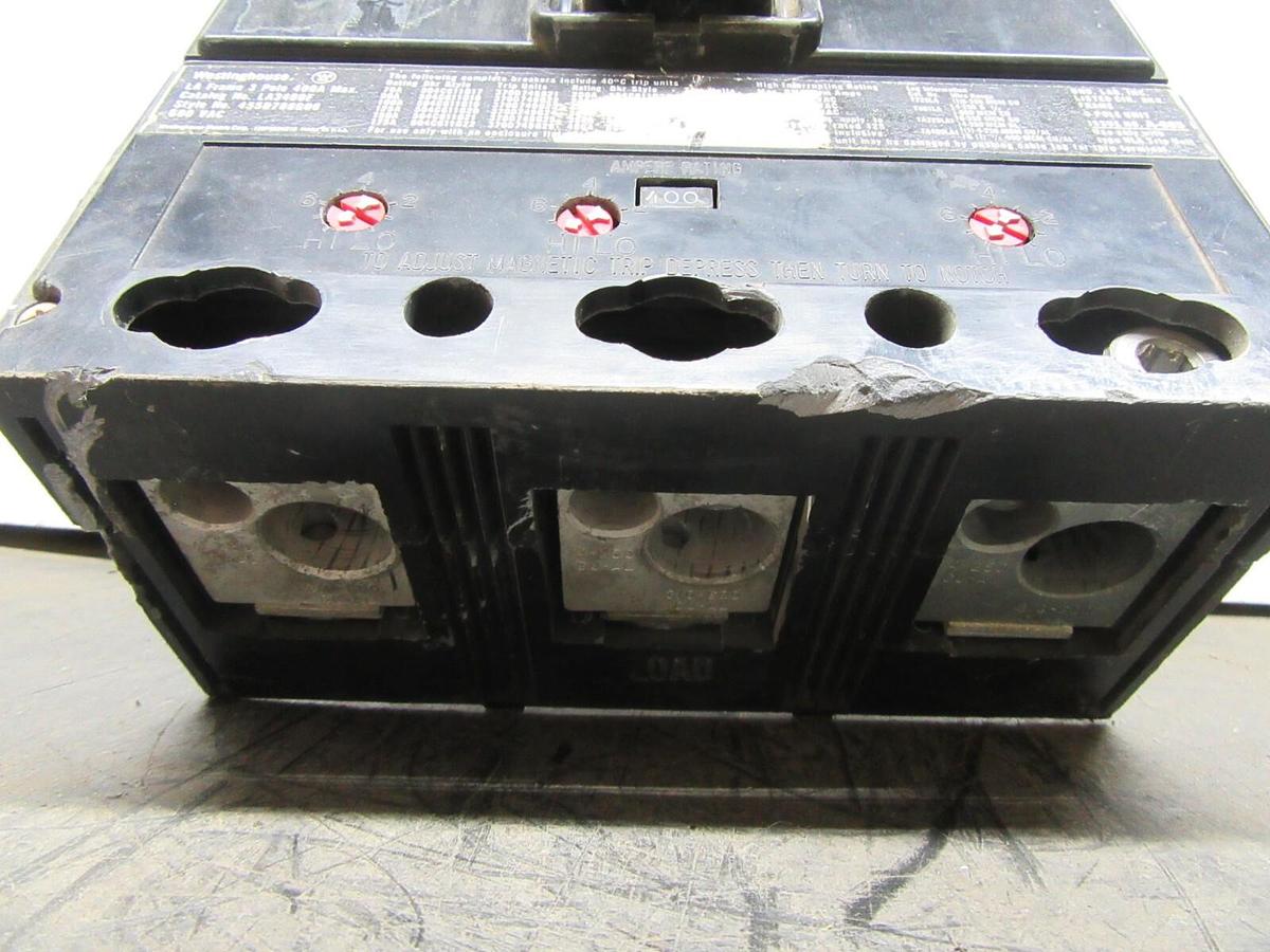 Used WESTINGHOUSE 3-POLE CIRCUIT BREAKER LA3400F 400 AMP 600 VAC *CHIPPED VIEW PICS*