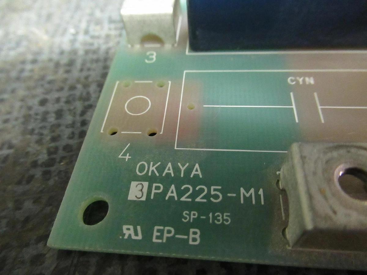 Used OKAYA RELAY CIRCUIT BOARD 3PA225-M1 XYAU-06A**WARRANTY INCLUDED**