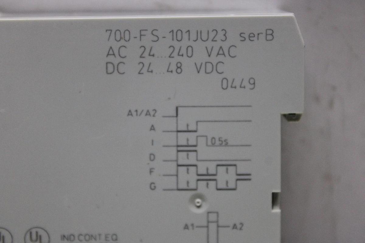 Used ALLEN BRADLEY TIME DELAY RELAY 700-FSA3BU23 240 VAC 24 VDC 0.15-3 SECOND