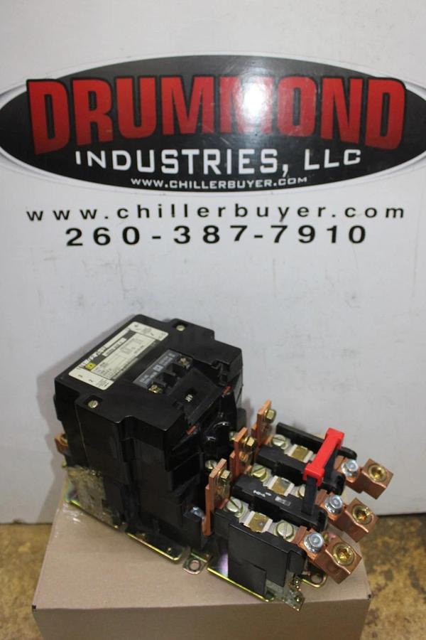 Used SQUARE D NEMA STARTER 8536SF01 NEMA 4 600 VAC 3-POLE 100 HP COIL: 120V