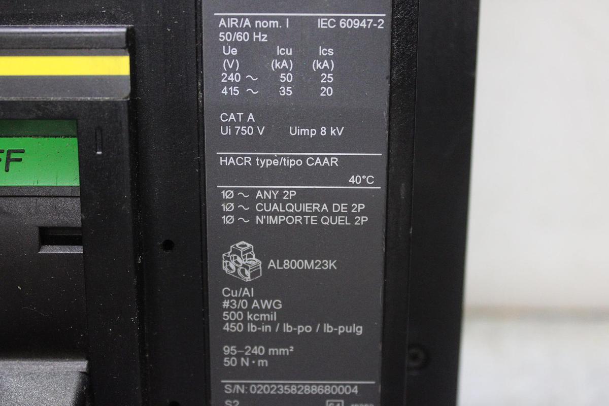 Used SQUARE D I-LINE CIRCUIT BREAKER FC34030 SERIES 3 30 AMP 480 VAC 3-POLE