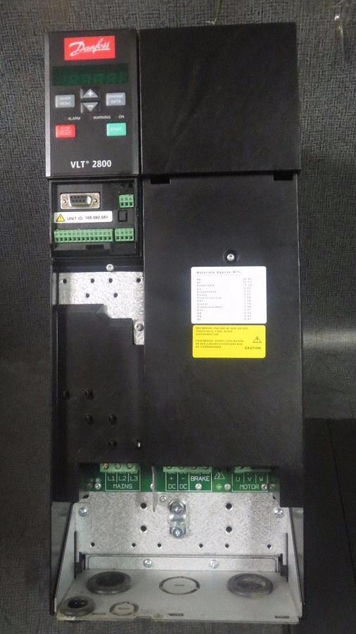 Used DANFOSS VARIABLE SPEED DRIVE VLT 2800 480V 27.9-32 AMP 20 HP178B8587