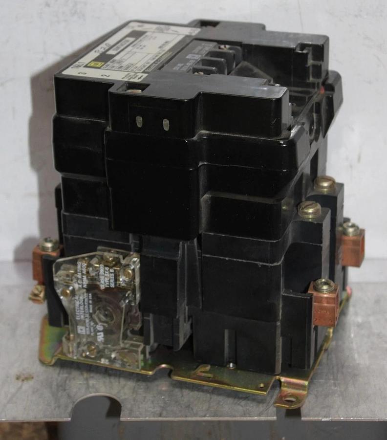 Used SQUARE D CONTACTOR 8502SE01 SINGLE PHASE 240 VAC 15 HP COIL: 110/120V