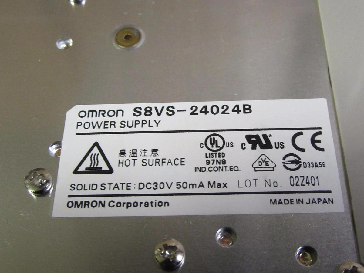 Used OMRON POWER SUPPLY 100-240V / 3.8 AMP -- 24 VDC / 10 AMP MODEL: S8VS-24024B