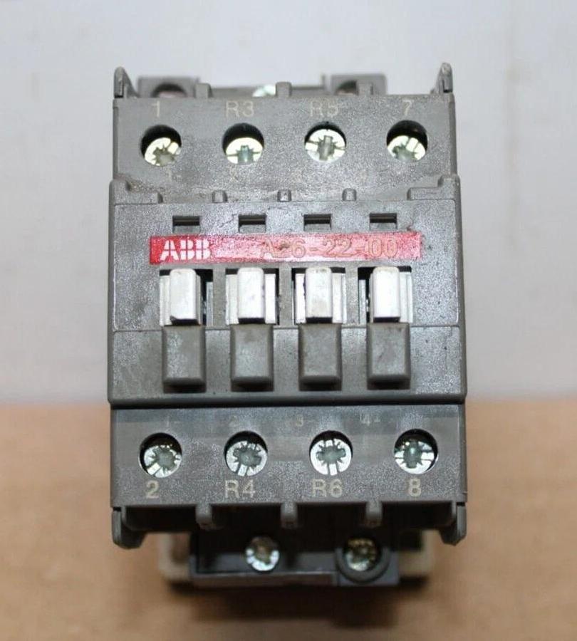 Used ABB CONTACTOR A26-22-00 45 AMP 600 VAC 3-POLE 3-PHASE COIL: 24V *WARRANTY*