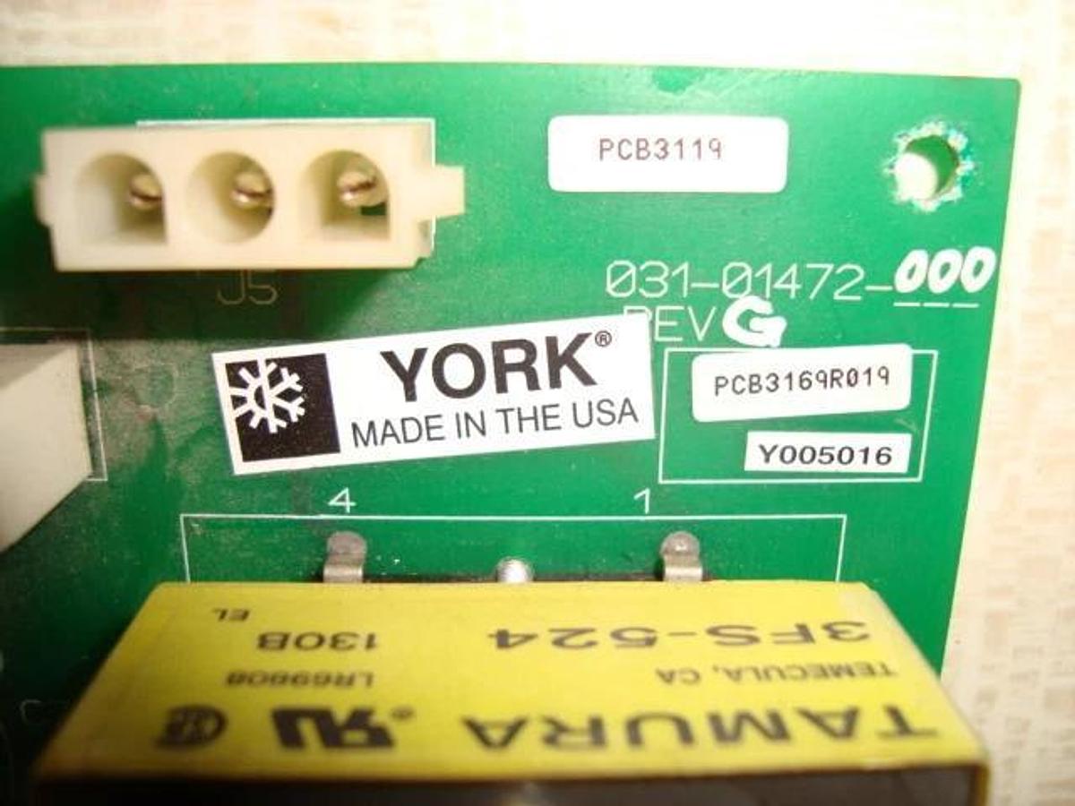 Used YORK CHILLER BOARD 031-01472-000 REV G SCR TRIGGER BOARD **WARRANTY INCLUDED**