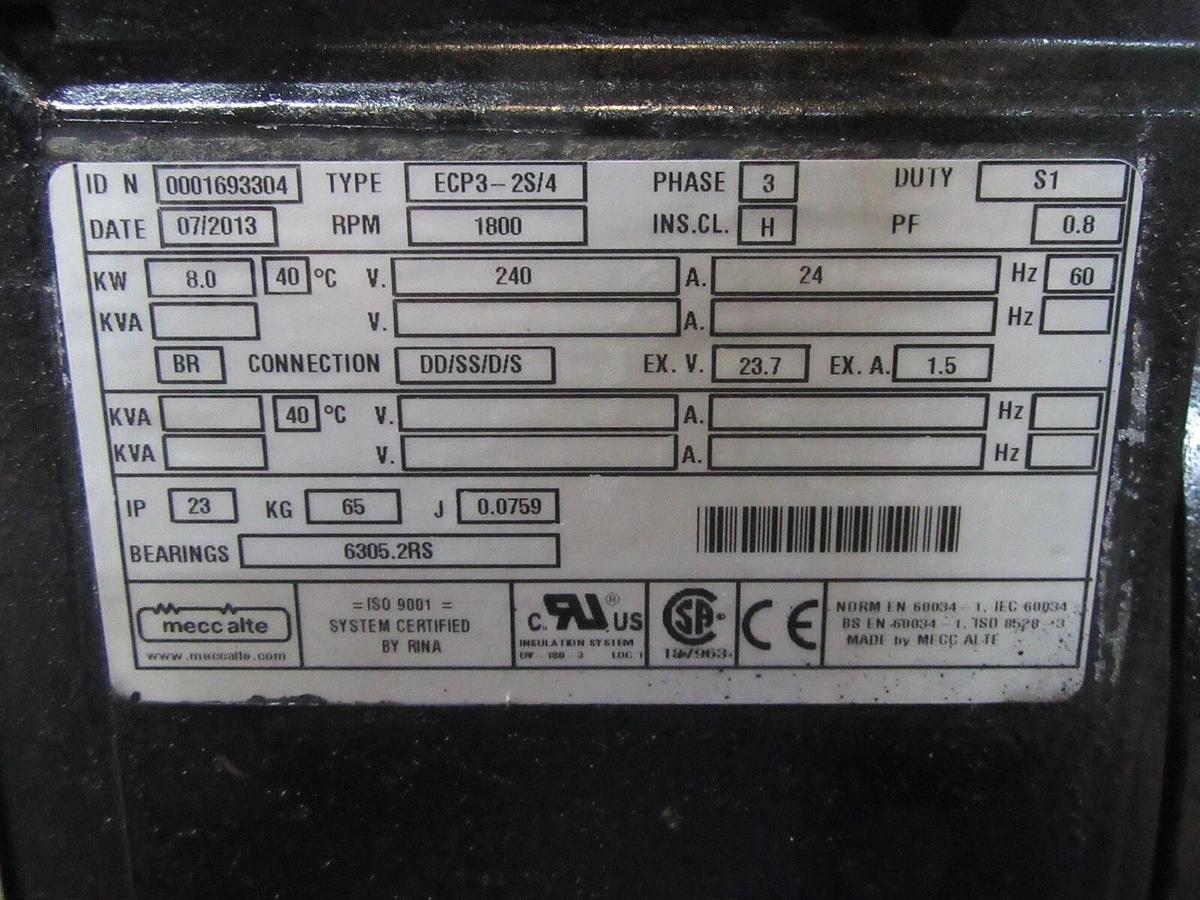 Used NEW 8 KW GENERATOR ISUZU DIESEL 3CA1 YANMAR 277/480 V RE-CONNECTABLE 120/240 V