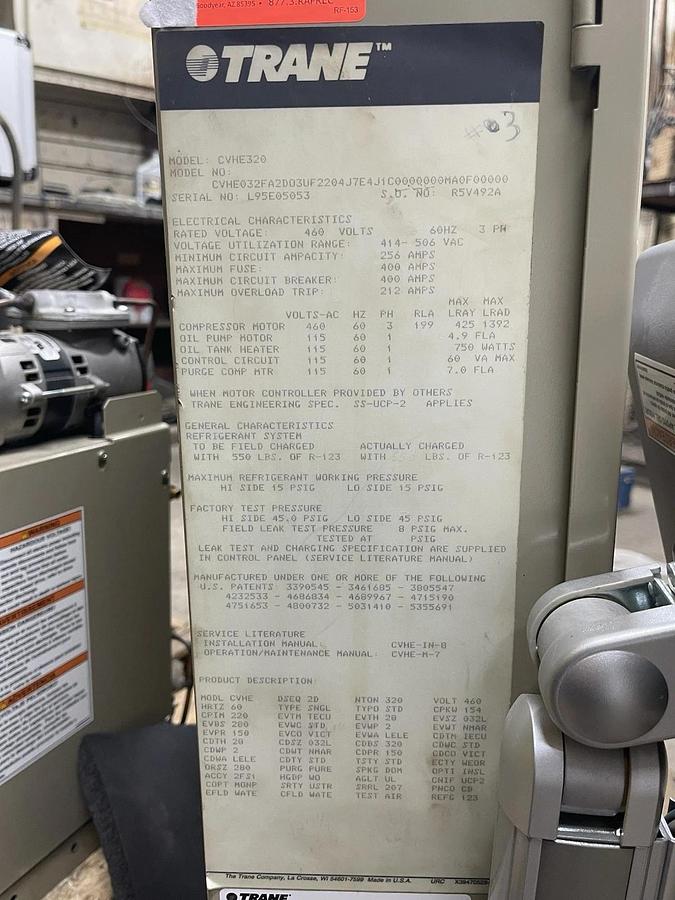 Used TRANE RETROFIT TRACER ADAPTIVIEW CHILLER CONTROL CVHE320 W/ TOUCHSCREEN DISPLAY