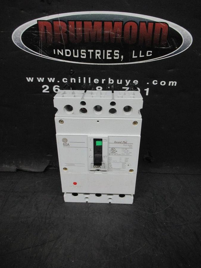 Used GE BREAKER RECORD PLUS FBN36TE060R2 TYPE: HACR 60 AMP 600 VAC **WARRANTY**