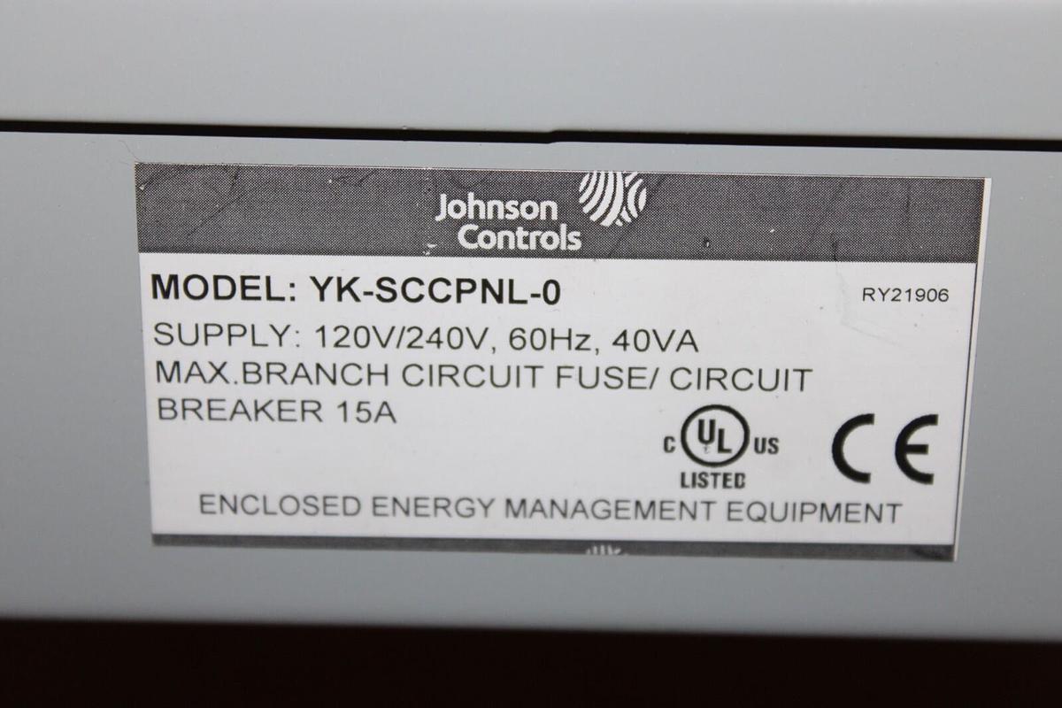 Used JOHNSON CONTROLS SC-EQ/INSTALL KIT COMMUNICATION KIT YK-SCCPNL-0 240V 40VA