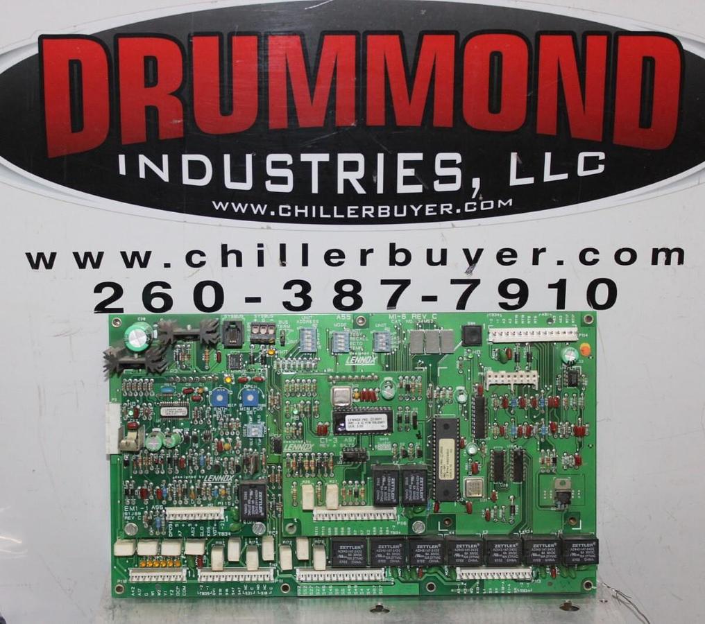 Used LENNOX HVAC CONTROL BOARD 34M52 M1-6 REV. C W/ 91J89 EM-1 REV C ECONOMIZER BOARD