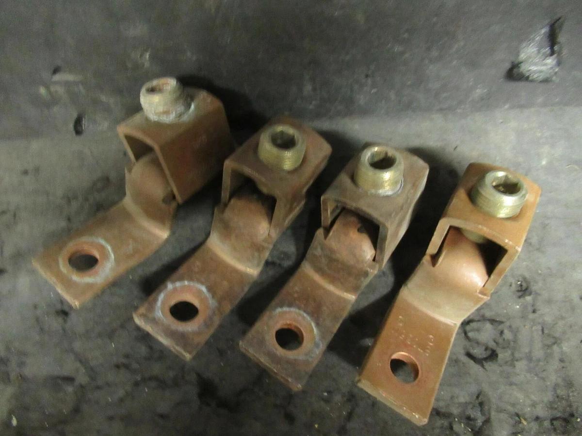 Used 4 QTY BLACKBURN BKB SINGLE BARREL CONNECTOR TERMINAL LUG SET 350MCM-1/0 BTC3511